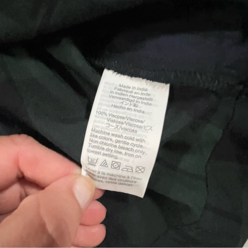 J. Crew Dark Green and Navy Plaid Blouse - 8 - Picture 5 of 8